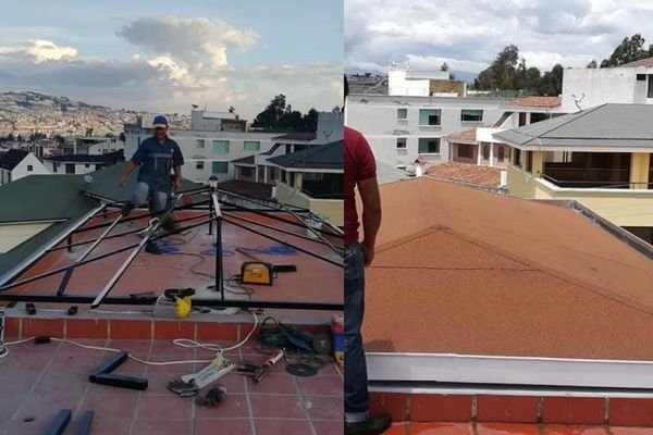 Instalación de cubierta de policarbonato